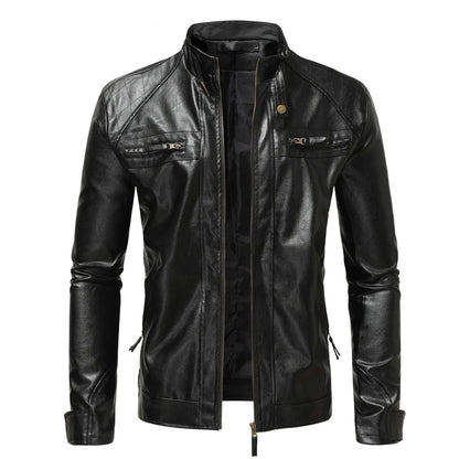 Matěj | Elegantní Kožená Bunda pro Muže