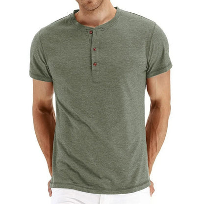 Tom Hollinger | Slim Fit Henley T-Shirt aus Baumwolle