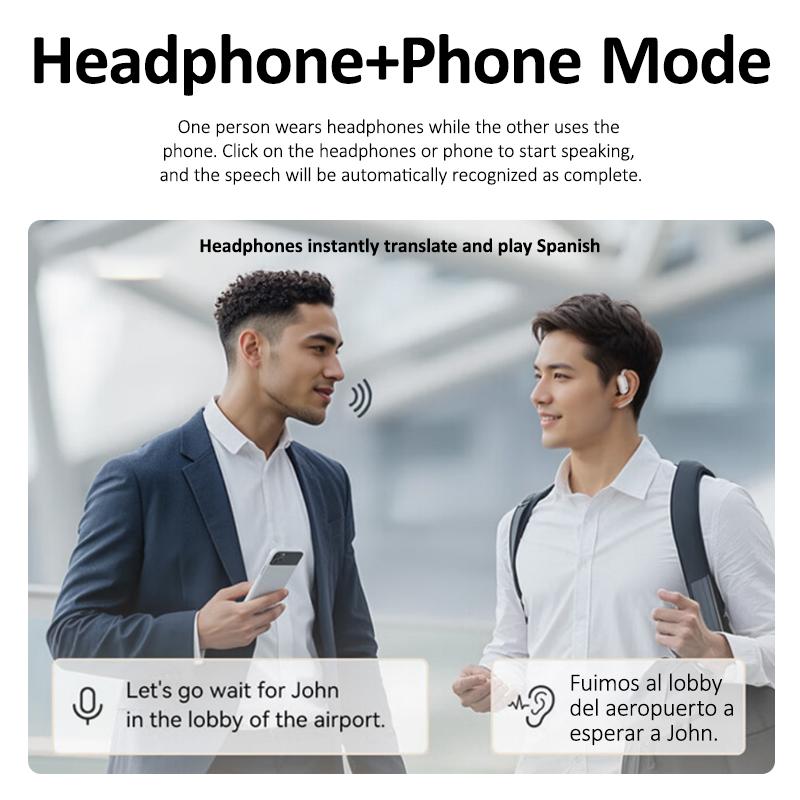 AI Translator Earbuds | 128 Sprachen | Offline-Übersetzung | 99 % Genauigkeit