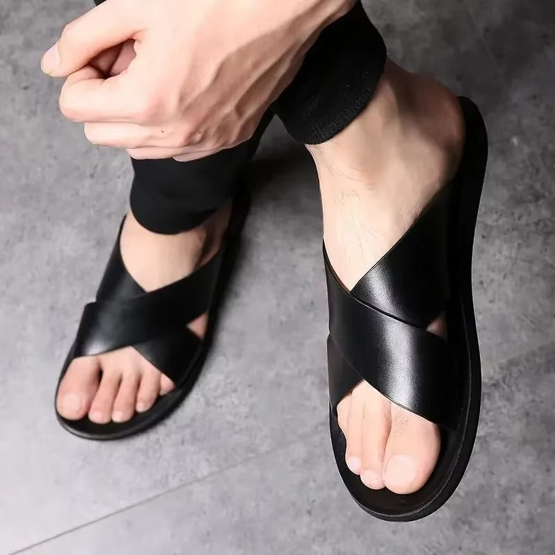 Patrick – Slippers met Kruisbanden en Antislipzool