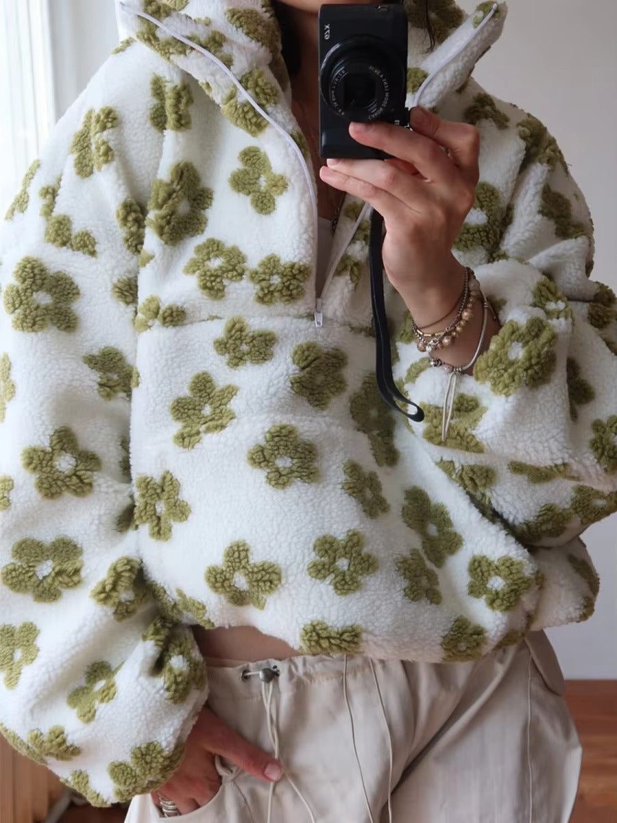 Daisy Bloom Fleece Kapuzenpullover