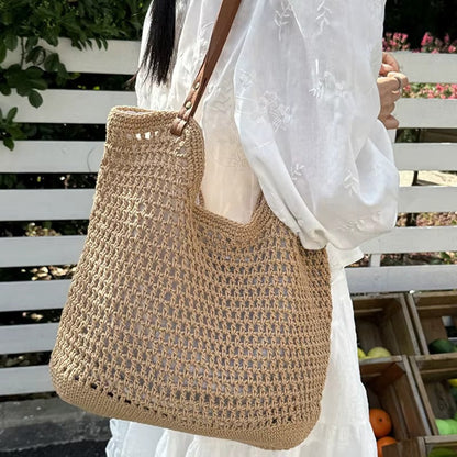 Crochet Tote Shoulder Bag
