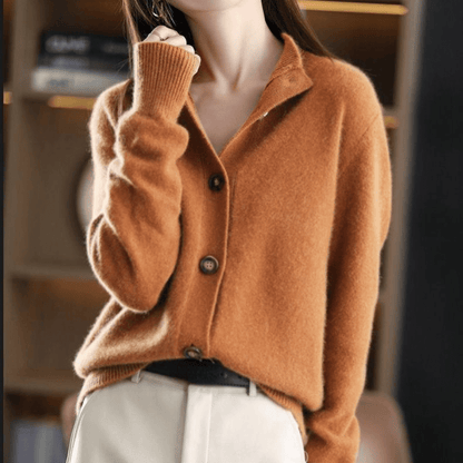 Women’s Luxury Elegant Cardigan – Soft Warm Knit Vest Chic Comfortable Layering Piece