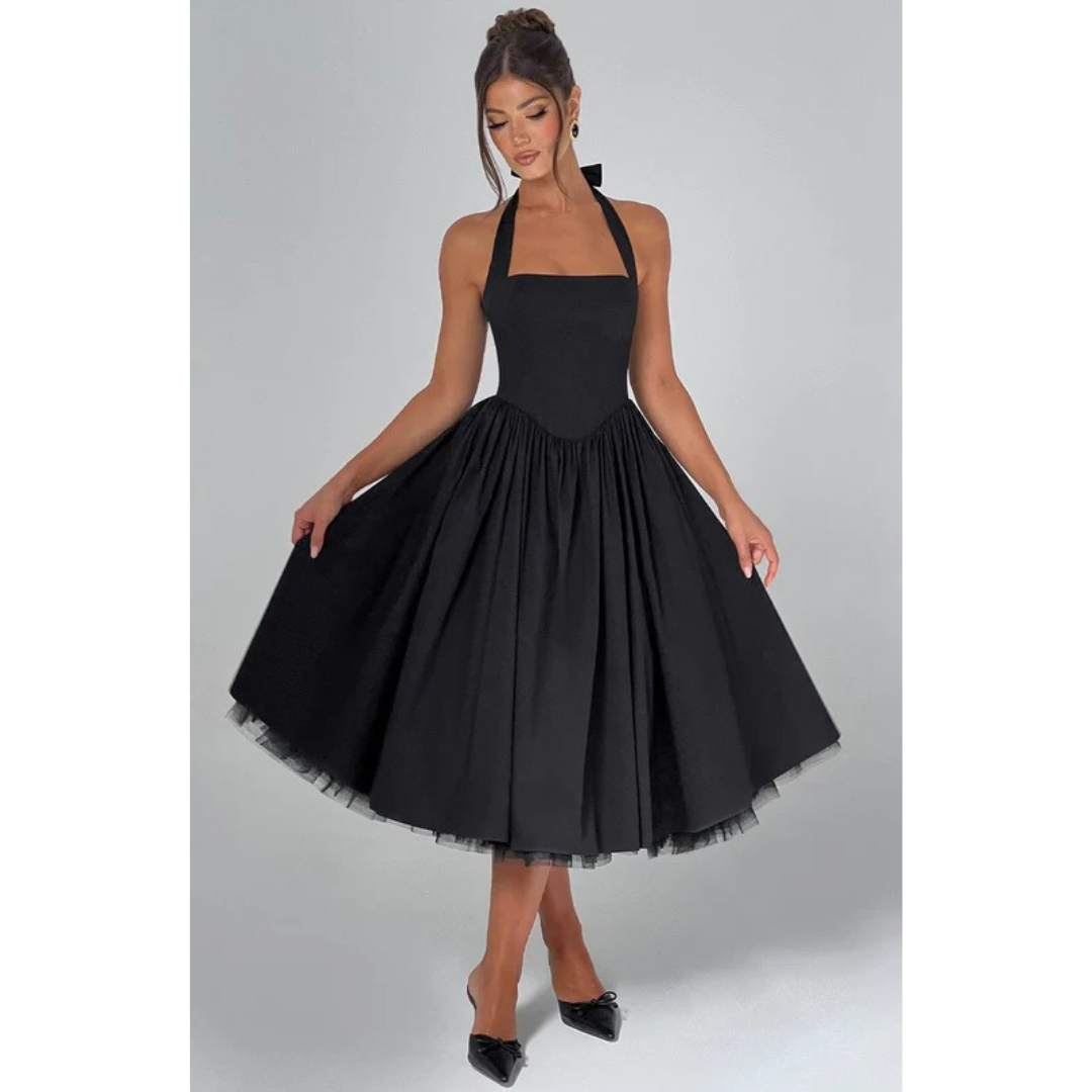 Marianne | Damen Midi Kleid Für Hochzeitsgast Mit Neckholder