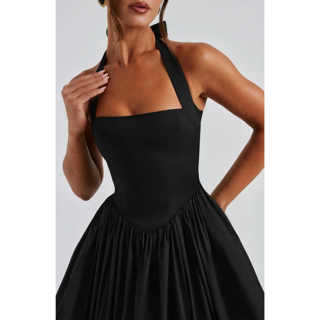 Marianne | Damen Midi Kleid Für Hochzeitsgast Mit Neckholder
