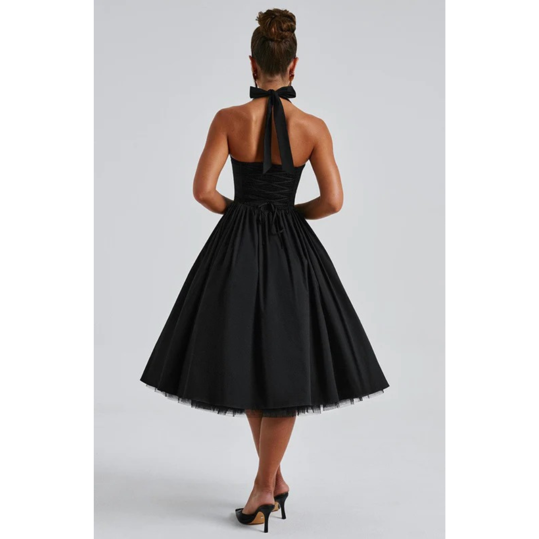 Marianne | Damen Midi Kleid Für Hochzeitsgast Mit Neckholder