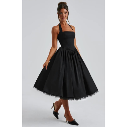 Marianne | Damen Midi Kleid Für Hochzeitsgast Mit Neckholder