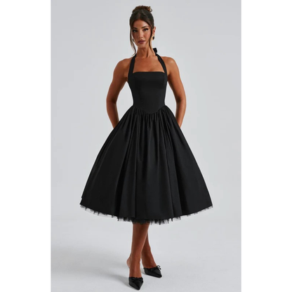 Marianne | Damen Midi Kleid Für Hochzeitsgast Mit Neckholder