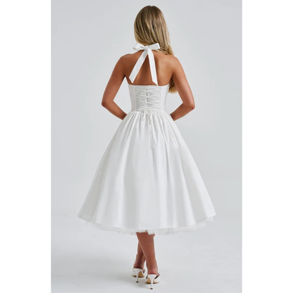 Marianne | Damen Midi Kleid Für Hochzeitsgast Mit Neckholder