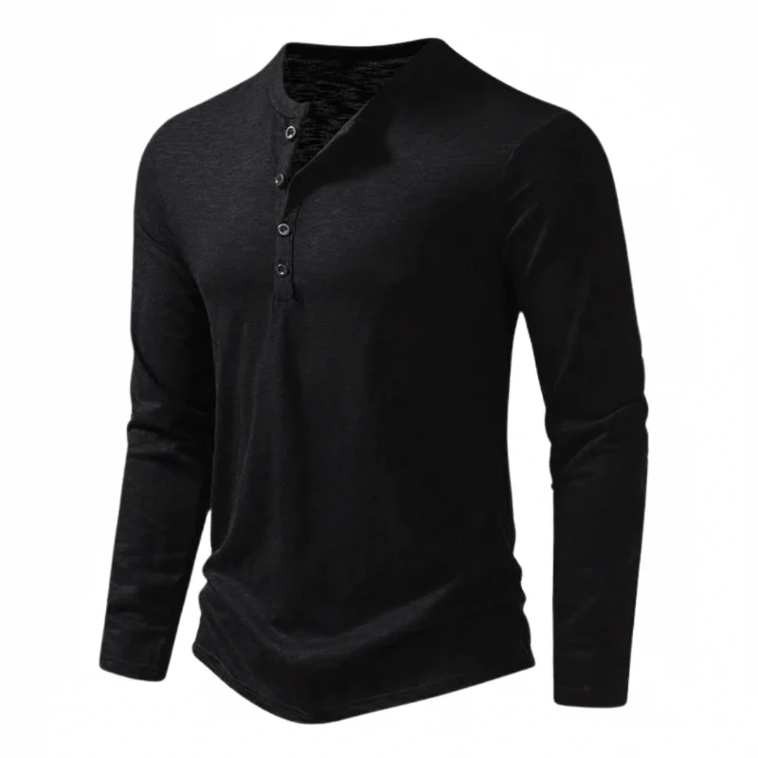 Maro | Herren Henley Shirt Mit Kragen
