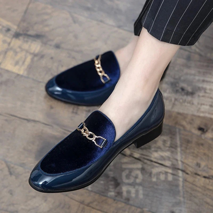 Martina | Damen Klassische Slip-On Loafer Kette