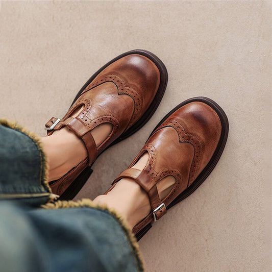 Elegant Vegan Leather Mary Jane Sandal
