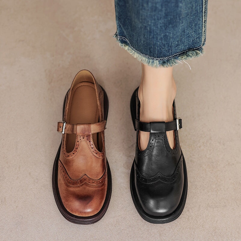 Elegant Vegan Leather Mary Jane Sandal