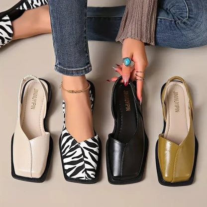 Scarpe basse slip-on in pelle da donna