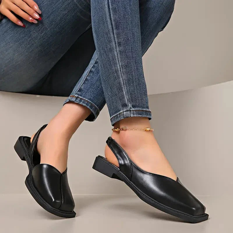 Scarpe basse slip-on in pelle da donna