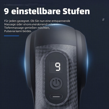 Massagepistole mit 9 Aufsätzen | Massagegerät für Nacken, Rücken, Füße und mehr | Massage Gun | Pulsevia