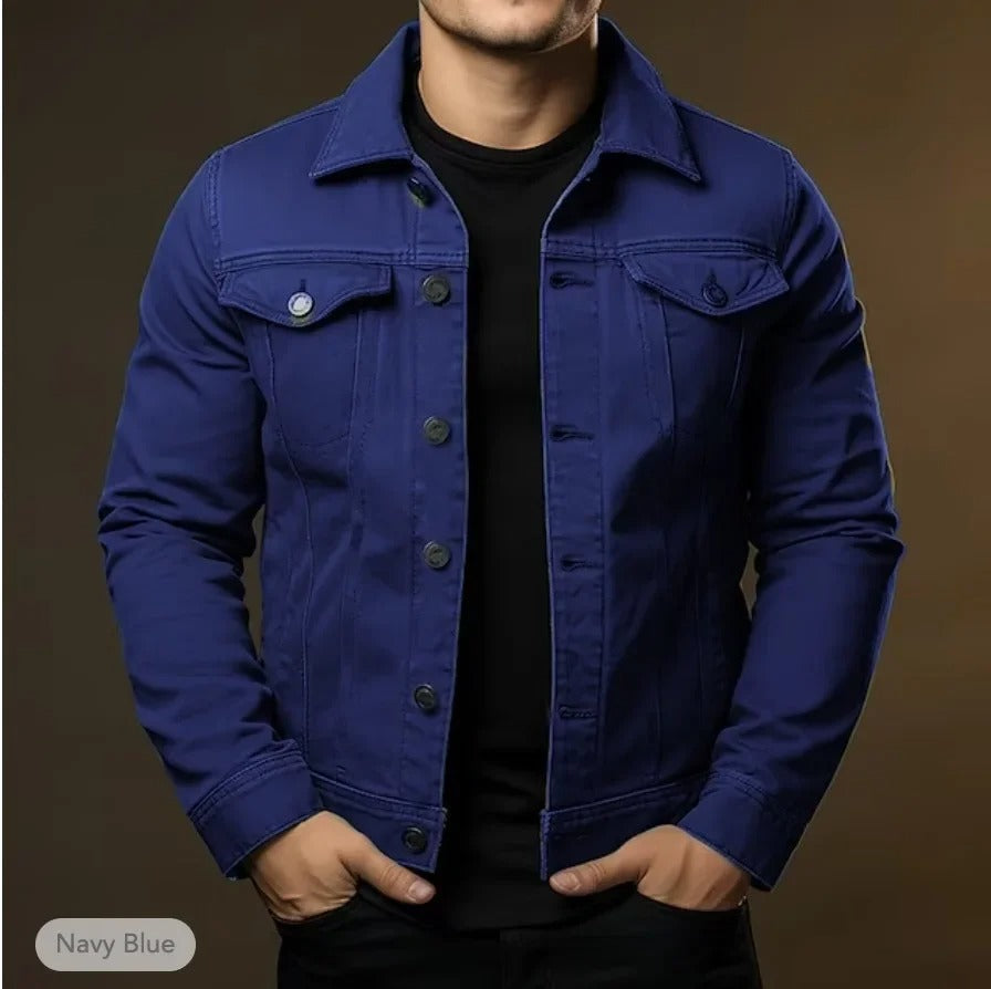Men’s Lightweight Denim Jacket – Casual Stylish Everyday Spring Layering Outerwear