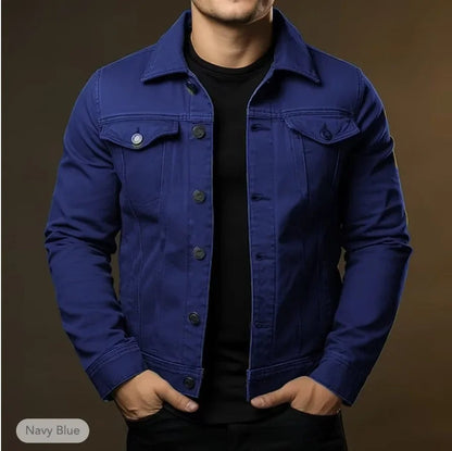Men’s Lightweight Denim Jacket – Casual Stylish Everyday Spring Layering Outerwear