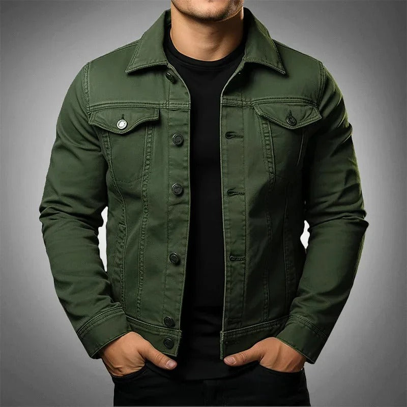 Men’s Lightweight Denim Jacket – Casual Stylish Everyday Spring Layering Outerwear