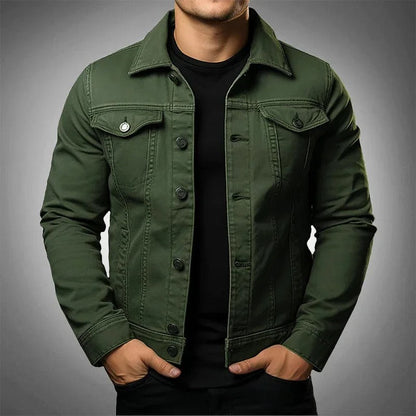 Men’s Lightweight Denim Jacket – Casual Stylish Everyday Spring Layering Outerwear