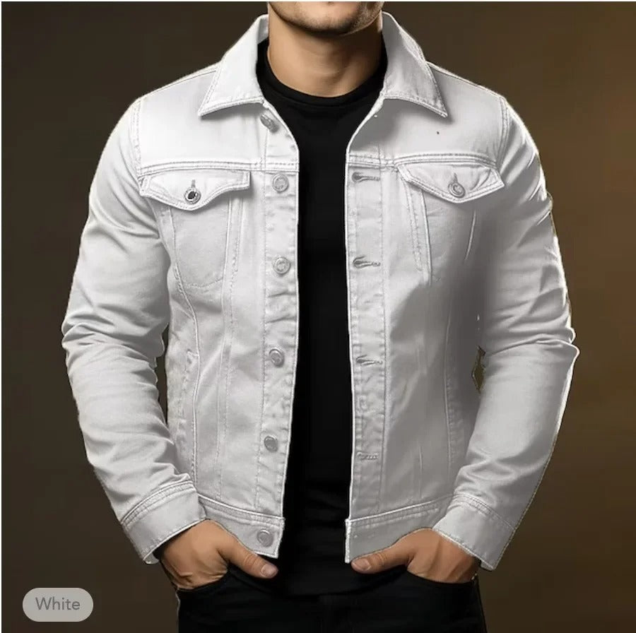 Men’s Lightweight Denim Jacket – Casual Stylish Everyday Spring Layering Outerwear