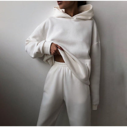 Maya Komplet Dresowy Damski Oversized – Bluza z Kapturem + Spodnie Dresowe - Pootivo