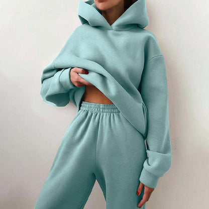 Maya Komplet Dresowy Damski Oversized – Bluza z Kapturem + Spodnie Dresowe - Pootivo