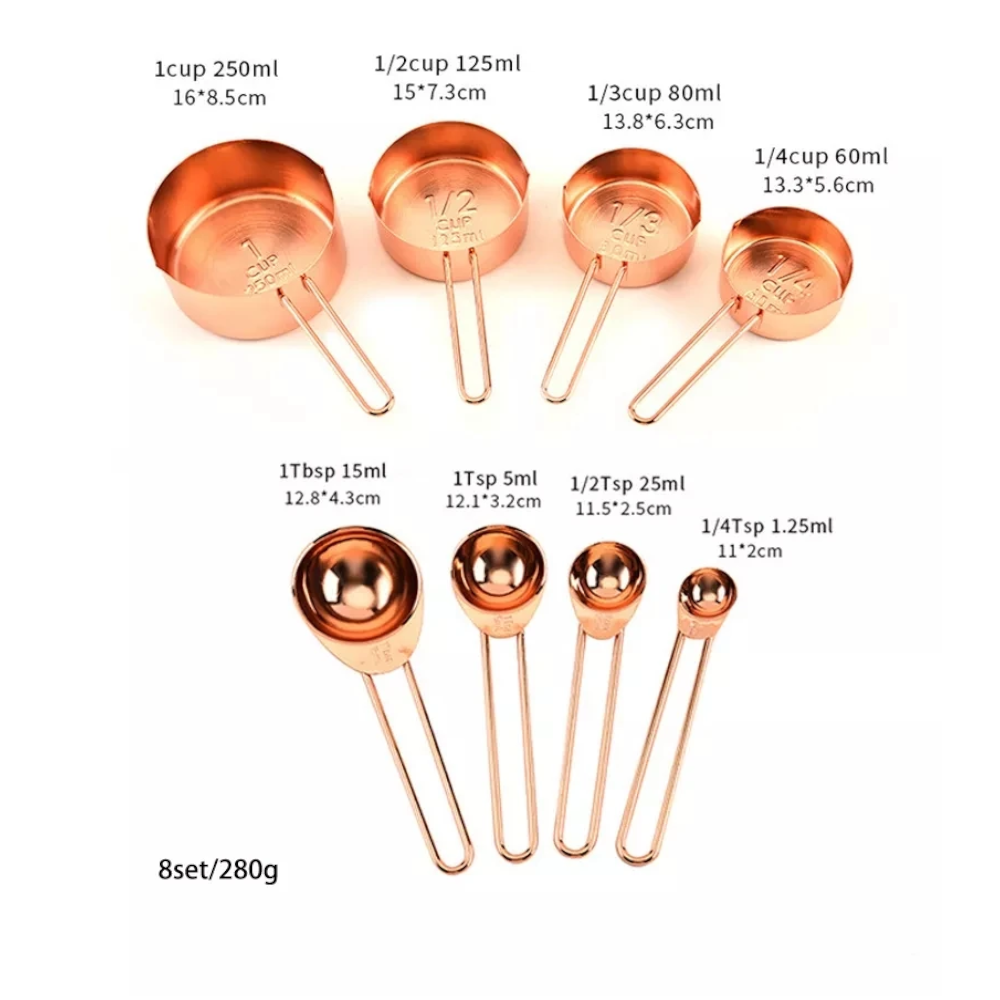 Kitchen Cooking Tools Stainless Steel Measuring Cups Spoons Baking