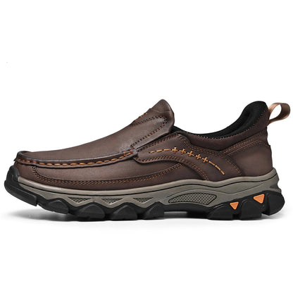 Men's Orthopedic Casual Slip-On Leather Walking Shoes