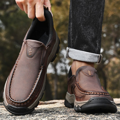 Men's Orthopedic Casual Slip-On Leather Walking Shoes