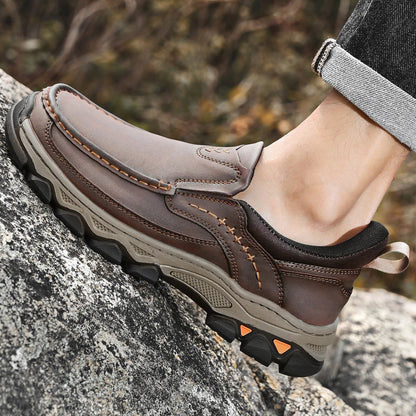 Men's Orthopedic Casual Slip-On Leather Walking Shoes