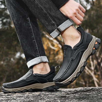 Men's Orthopedic Casual Slip-On Leather Walking Shoes