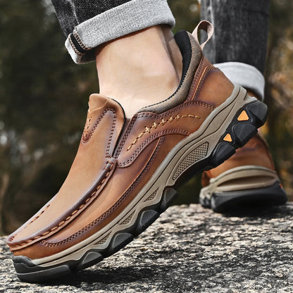 Men's Orthopedic Casual Slip-On Leather Walking Shoes
