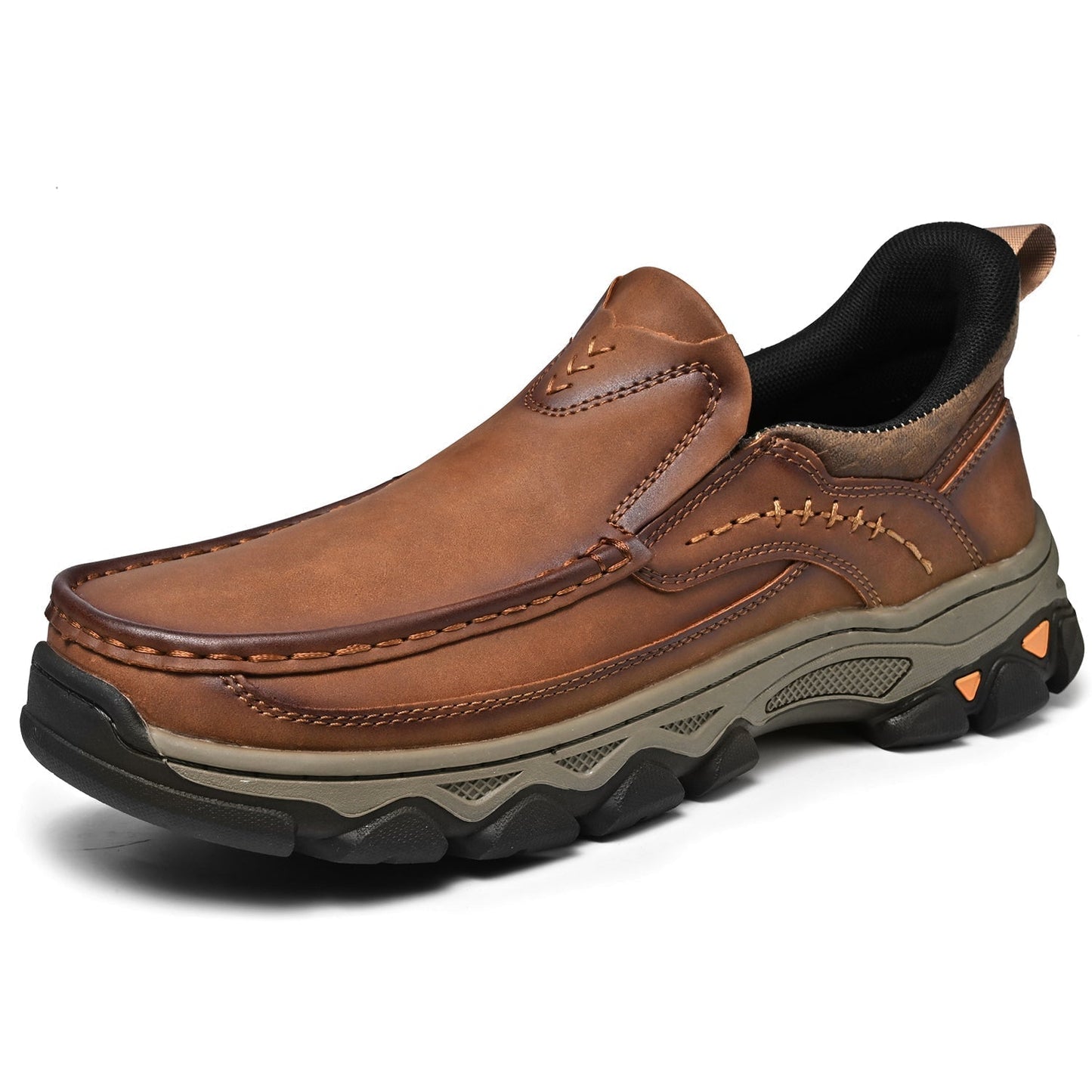Men's Orthopedic Casual Slip-On Leather Walking Shoes