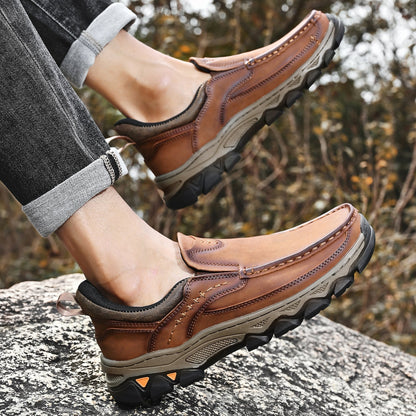 Men's Orthopedic Casual Slip-On Leather Walking Shoes
