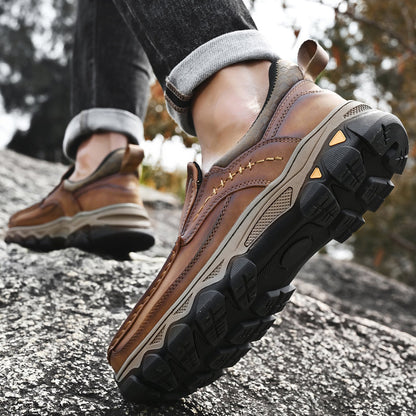Men's Orthopedic Casual Slip-On Leather Walking Shoes