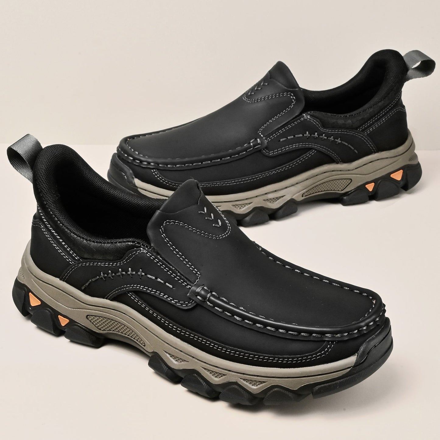 Men's Orthopedic Casual Slip-On Leather Walking Shoes
