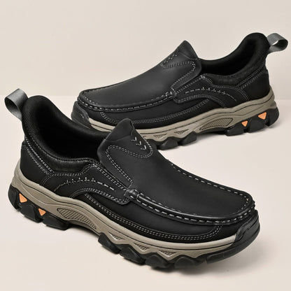 Men's Orthopedic Casual Slip-On Leather Walking Shoes