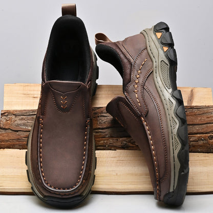 Men's Orthopedic Casual Slip-On Leather Walking Shoes