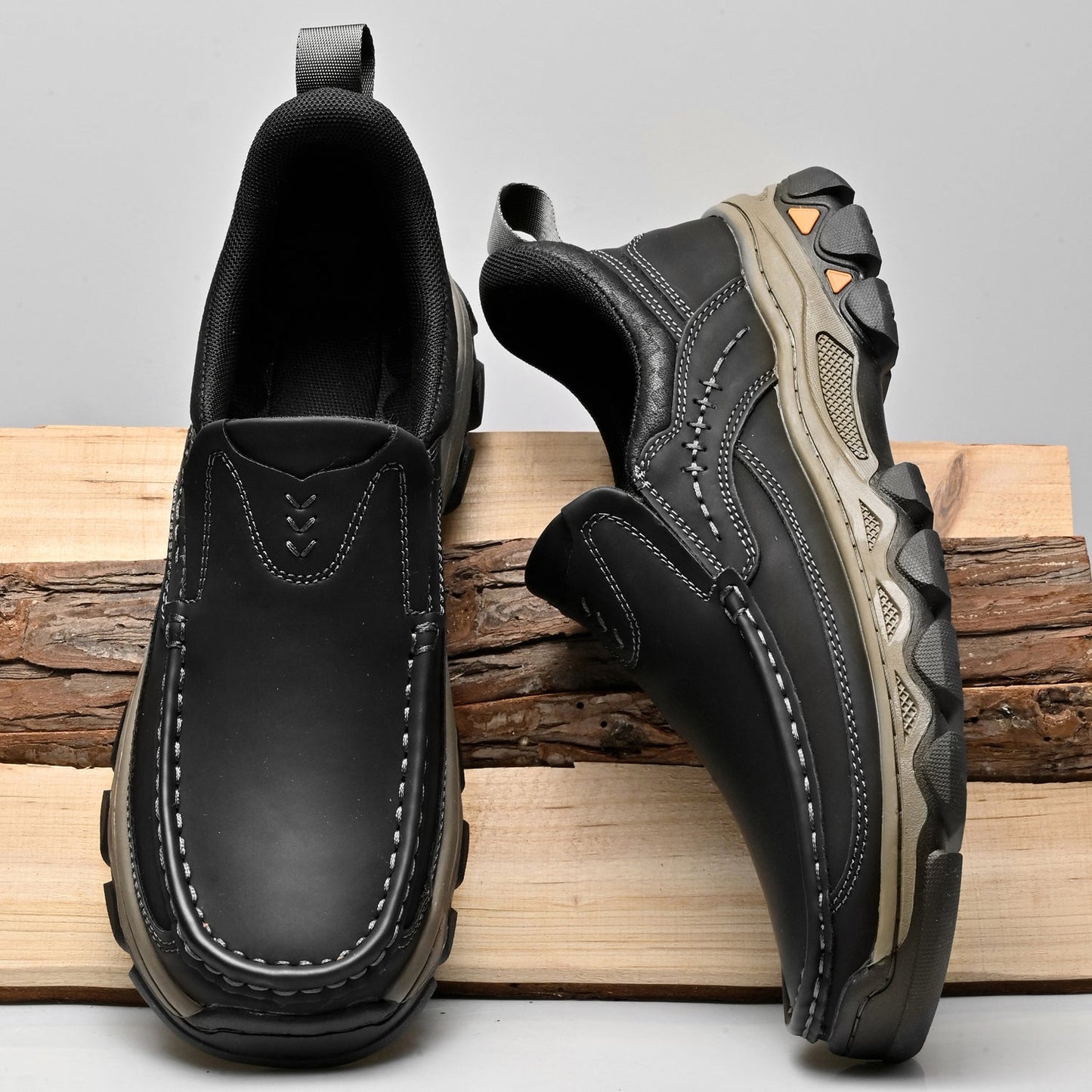Men's Orthopedic Casual Slip-On Leather Walking Shoes