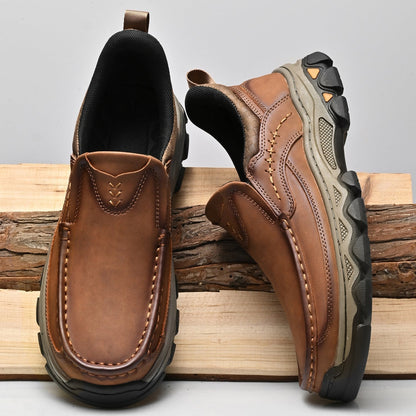 Men's Orthopedic Casual Slip-On Leather Walking Shoes