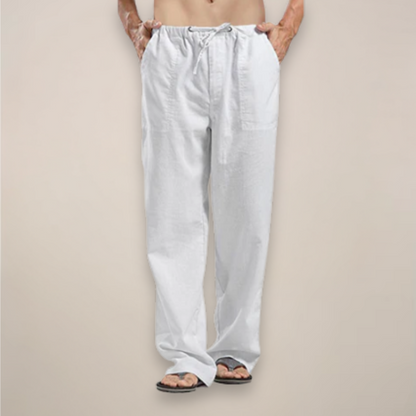 Image of Men's Drawstring Wide Leg Casual Pants