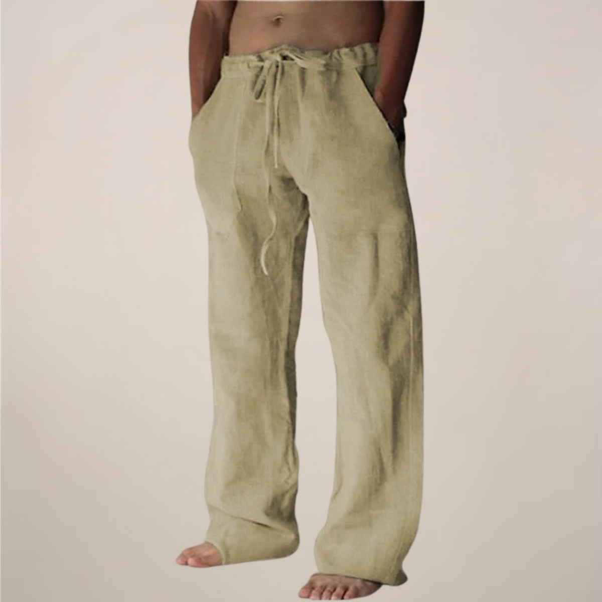 Image of Men's Drawstring Wide Leg Pants