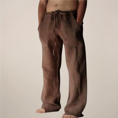 Image of Men's Drawstring Wide Leg Pants
