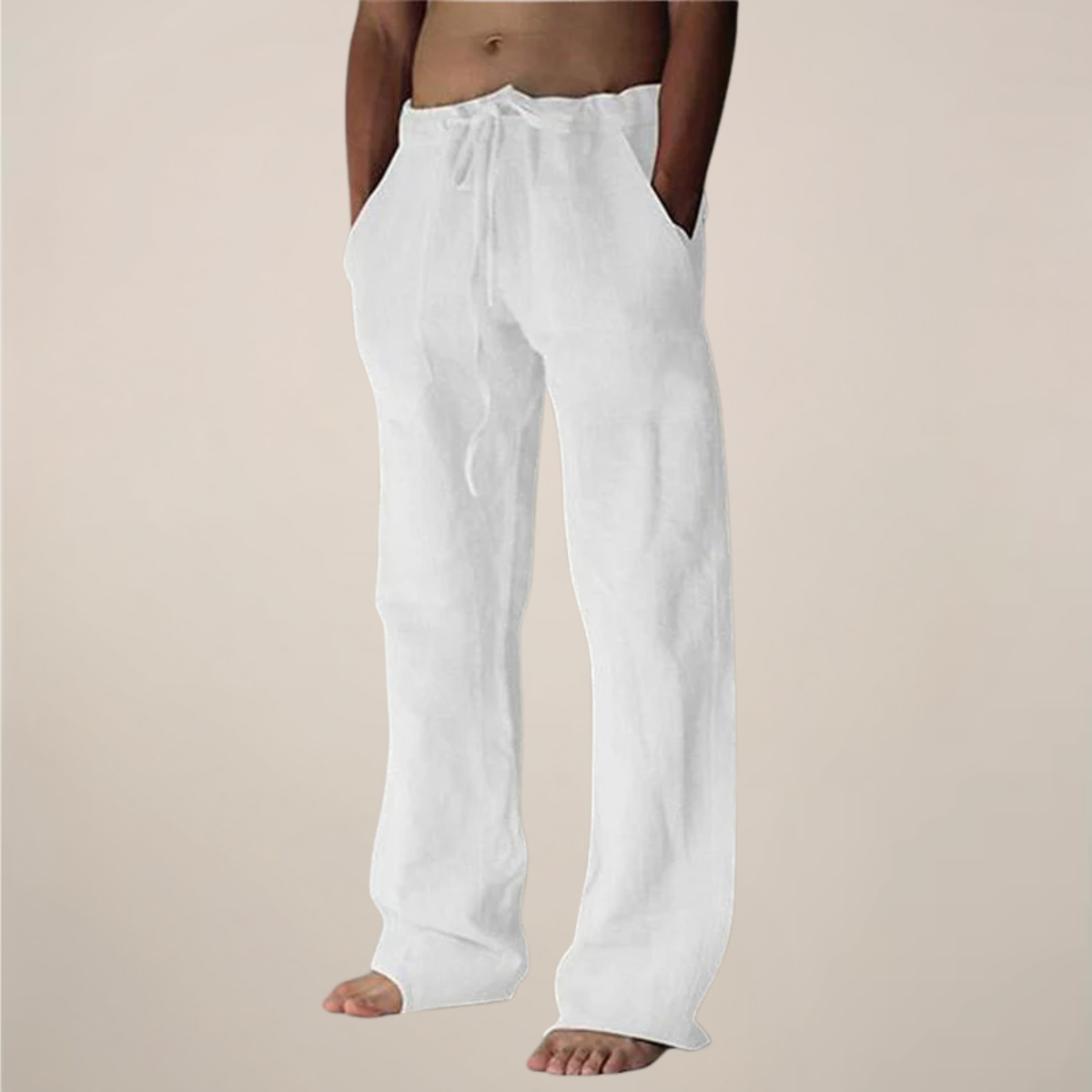 Image of Men's Drawstring Wide Leg Pants