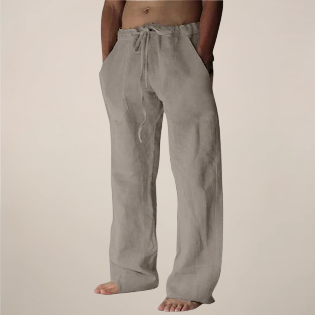 Image of Men's Drawstring Wide Leg Pants