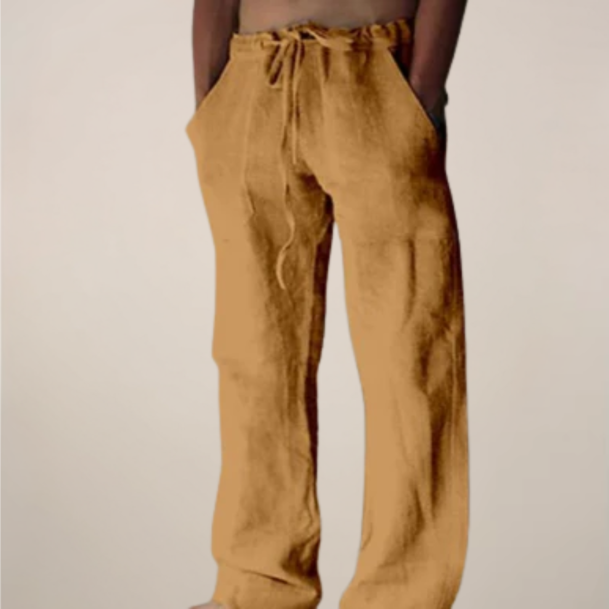 Image of Men's Drawstring Wide Leg Pants