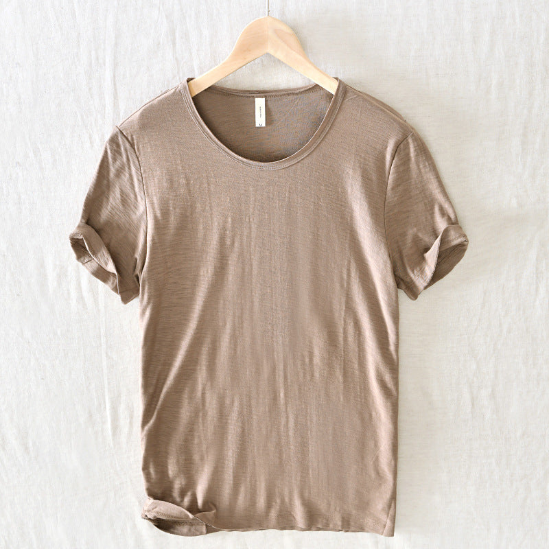 Image of Men's Rolled Sleeve Casual T-Shirt