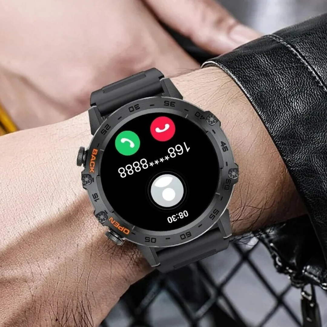 Smartwatch til mænd med avanceret fitness og Bluetooth