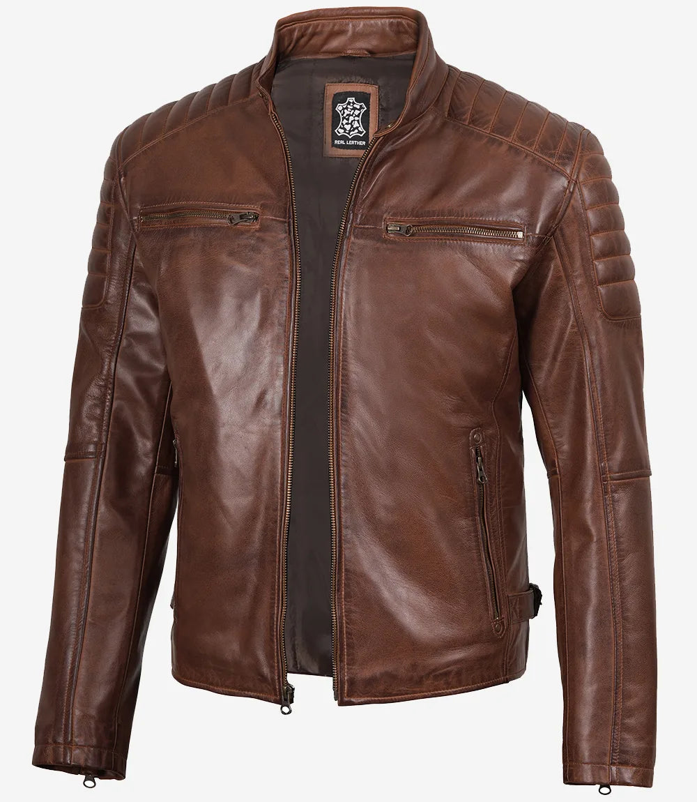 Viktor Brun Cafe Racer Læderjakke